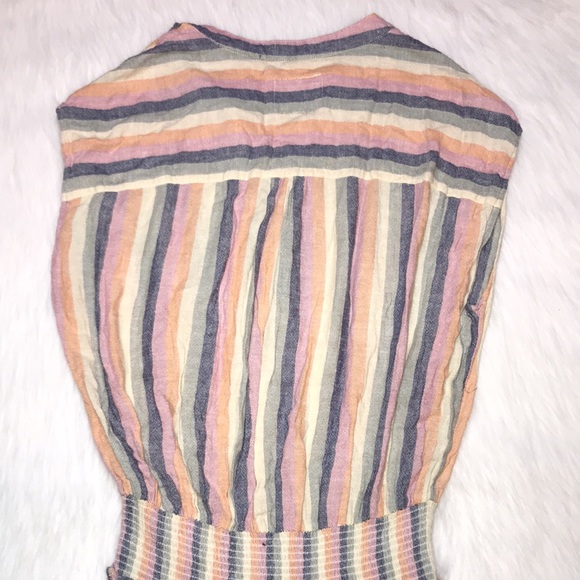 Rails Women’s Striped Multi-Color Button-Up Sleeveless Mini Dress - Picture 8 of 9